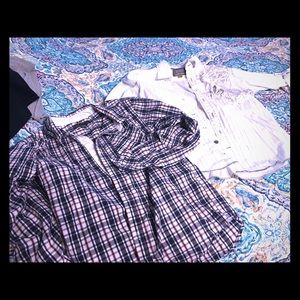Long Sleeve Button Ups (2 shirts), Sz Medium Boys